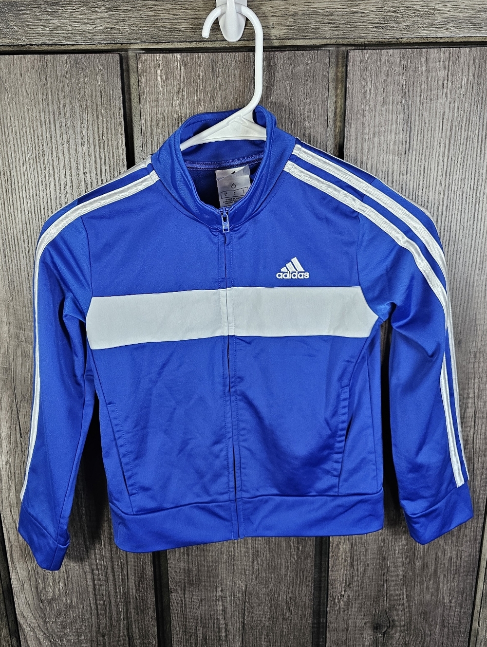 Adidas Royal Blue Track Jacket with White Stripe